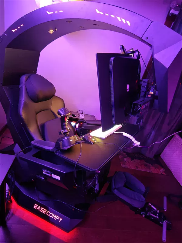 2024 EASE COMFY T2 Throne recline workstation Chair cockpit full functions affordable & adjustable support multi monitors zero gravity chair cockpit